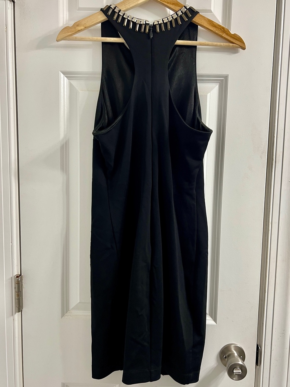 Bebe Black Dress with Silver & Gold Racerback Cocktail Party -Small - Picture 5 of 9